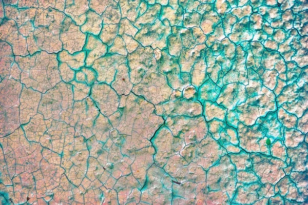 Старая потрепанная краска на потрескавшемся фоне лиственных пород, абстрактный фон . — стоковое фото