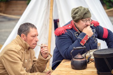 Moskova, Rusya - 11 Eylül 2016: Moskova şehir günü, kentin 869 yıldönümü. Performans Tverskaya Caddesi'nde. 