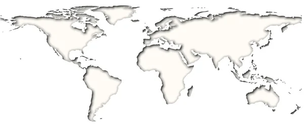 黒と白 Nasaによって提供されるこの画像の要素を持つ層状の紙切りの世界地図 — ストック写真