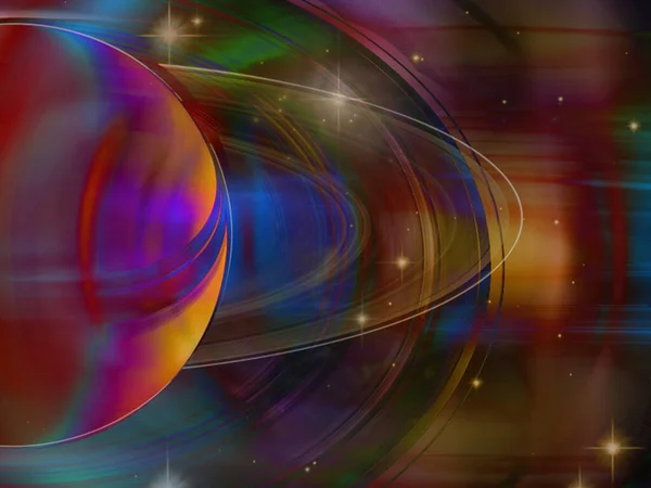 Saturn Planet Multicolor Art Background Elements Image Furnished Nasa — Stock Photo, Image