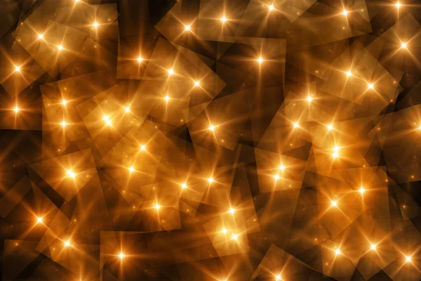 Koyu Arkaplanda Parlayan Işık Yıldızlarının Dikdörtgen Kartlarının Şenlikli Arkaplanı — Stok fotoğraf