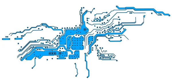Circuit Circuit Imprimé Isolé Sur Fond Blanc Élément Conception Illustration — Image vectorielle