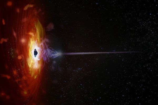 Абстрактные Космические Обои Черная Дыра Туманностью Над Красочными Звездами Пятнистыми — стоковое фото