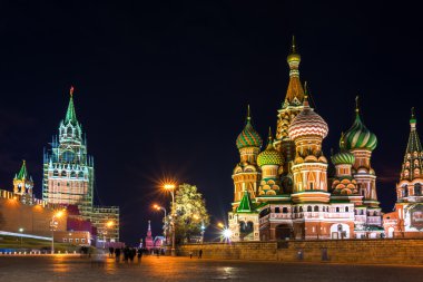 Kızıl Meydan akşam, Moskova, Rusya Federasyonu