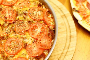 Sağlıklı sebze vejetaryen pizza