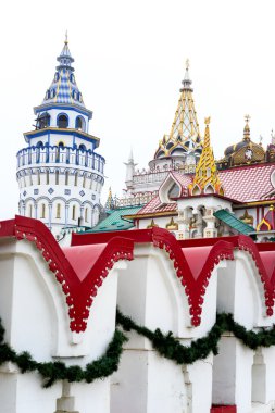 Izmailovo, Moskova, Rusya 'daki Kremlin' in güzel manzarası