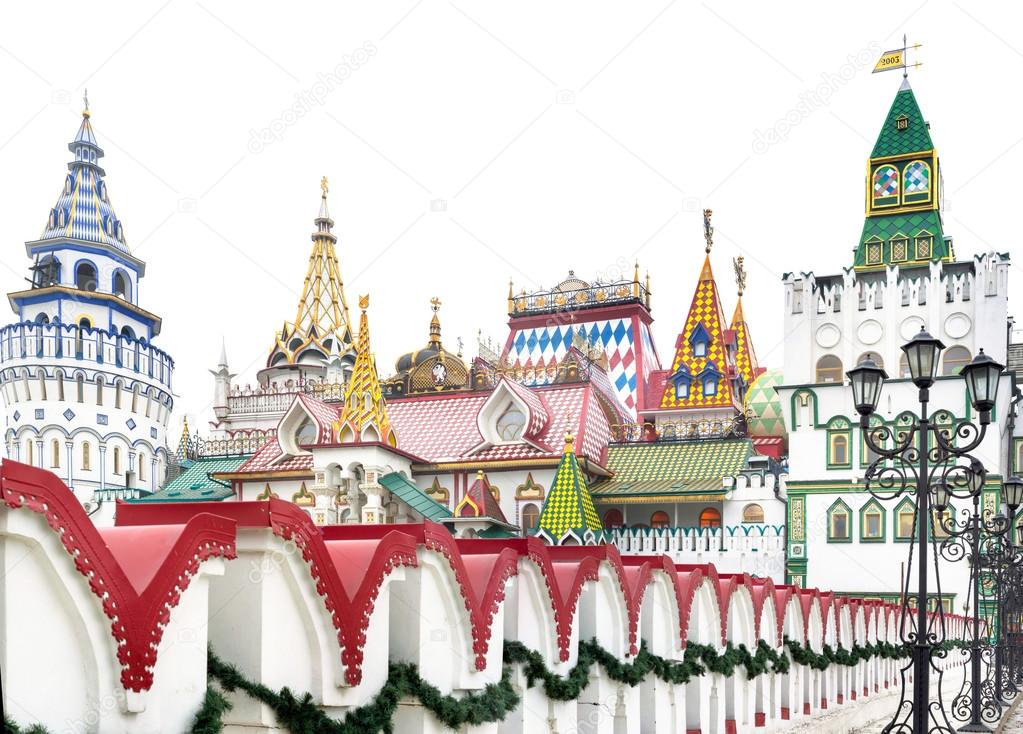 Beautiful view of kremlin in Izmailovo, Moscow, Russia