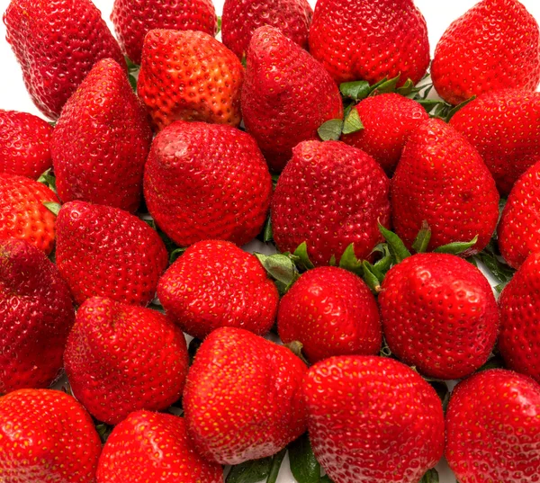 Fresh ripe perfect strawberry - Food Frame Background — Stock Photo, Image