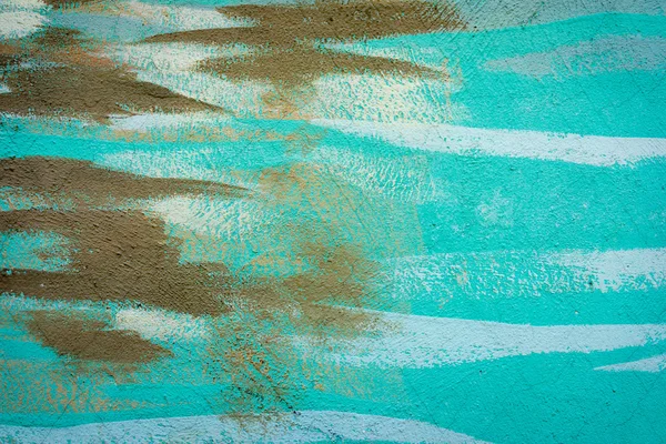 Hormigón pintado con colores azul, blanco y marrón textura de la pared de fondo —  Fotos de Stock