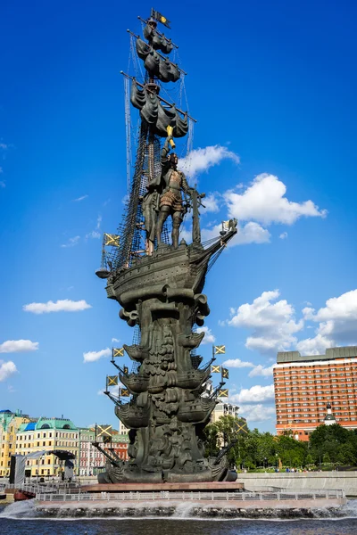 Denkmal für Peter den Großen in Moskau Russland — Stockfoto