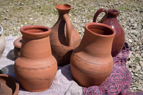 Four ceramic jugs — Stock Photo, Image