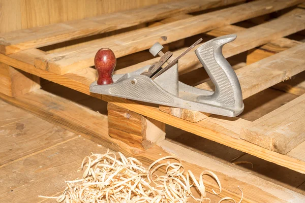 Ferramenta de carpinteiro jointer de madeira velha — Fotografia de Stock