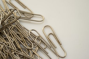 kopya alanı metni beyaz bir arka plan üzerinde klipler yığını