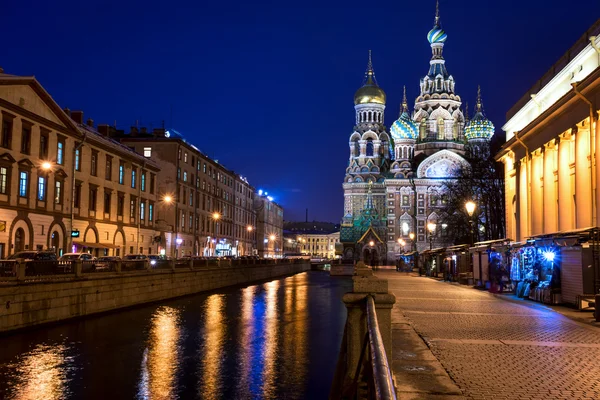 Church of the Savior on Spilled Blood (Cathedral of the Resurrection of Christ) in St. Petersburg, Russia. It is a landmark of central city, and a unique monument to Alexander II the Liberator. — Stock Photo, Image