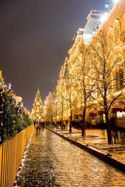 赤の広場のクリスマス ツリーの装飾, — ストック写真