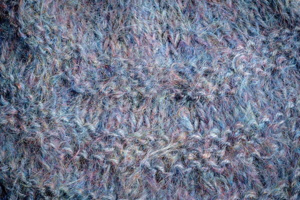 Close-up of knitted grey wool mohair texture — Stock Photo, Image