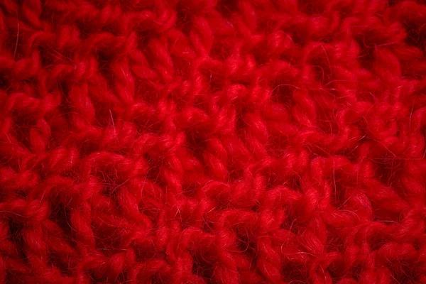 Pletený vzor červená/vlna textury pozadí — Stock fotografie