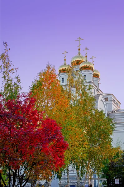 Cathedral on the Blood in spring, Yekaterinburg, Russia. Autumn — Stock Photo, Image