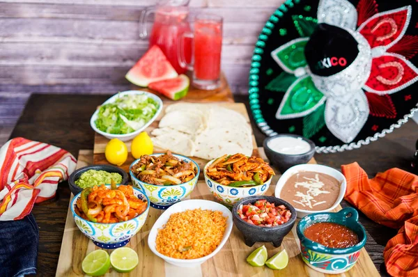 Preperación Comida Española Mexicana — Foto de Stock