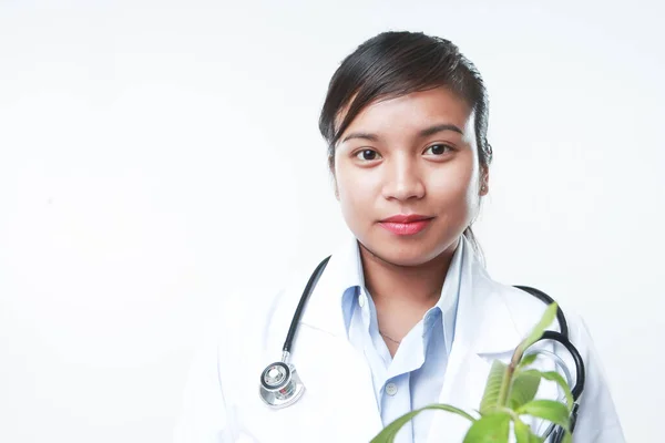 Una Profesional Asiática Médico Con Sus Herramientas —  Fotos de Stock