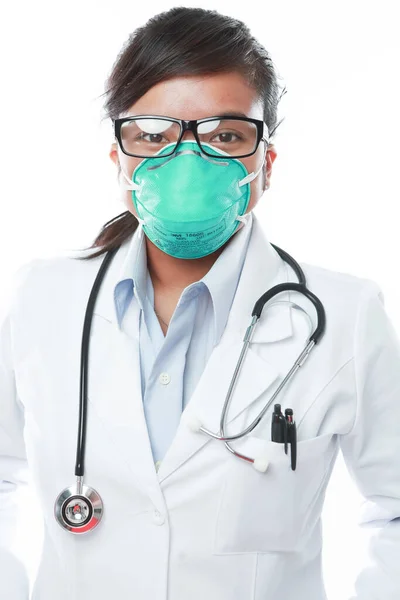 Asian Female Doctor Her Tools — Stock Photo, Image
