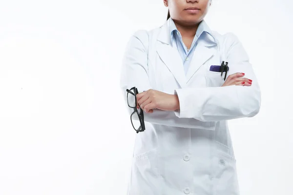 Profissional Asiático Médico Feminino Com Suas Ferramentas — Fotografia de Stock