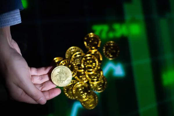 Bitcoin Monedă Digitală Cripto Monedă — Fotografie, imagine de stoc
