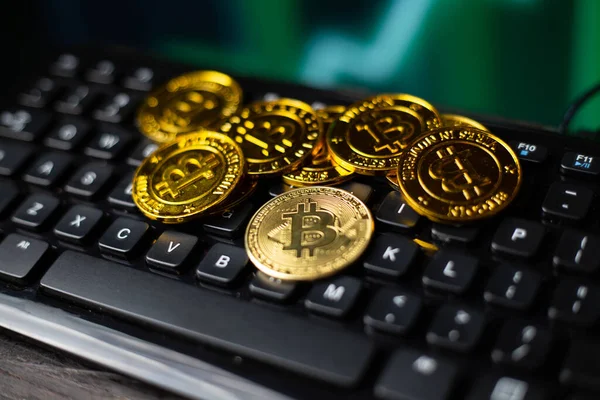 Bitcoin Moneda Criptomoneda Digital — Foto de Stock