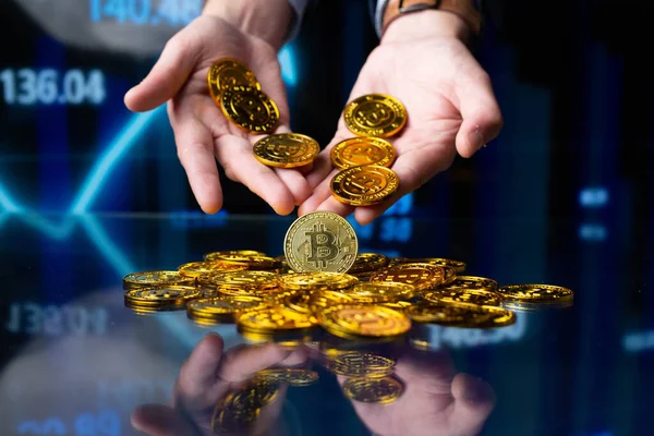 Bitcoin Ψηφιακό Νόμισμα Crypto Χρήματα — Φωτογραφία Αρχείου