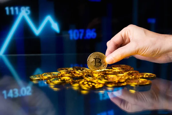 Bitcoin Digital Crypto Money Currency — Stock Photo, Image