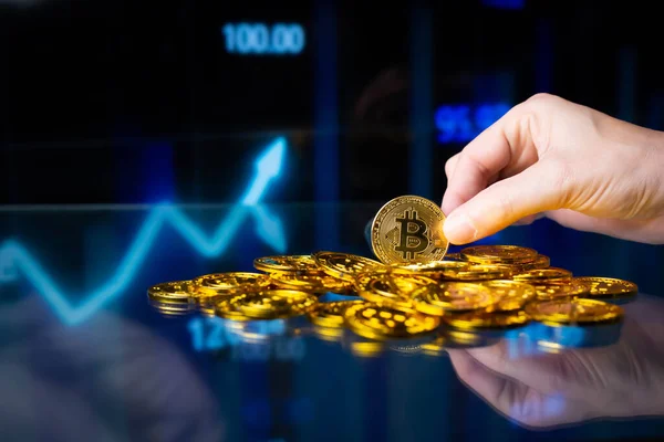 Bitcoin Crypto Money Digital Currency — Stock Photo, Image