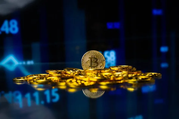 Bitcoin Criptomoneda Dinero Moneda Digital — Foto de Stock