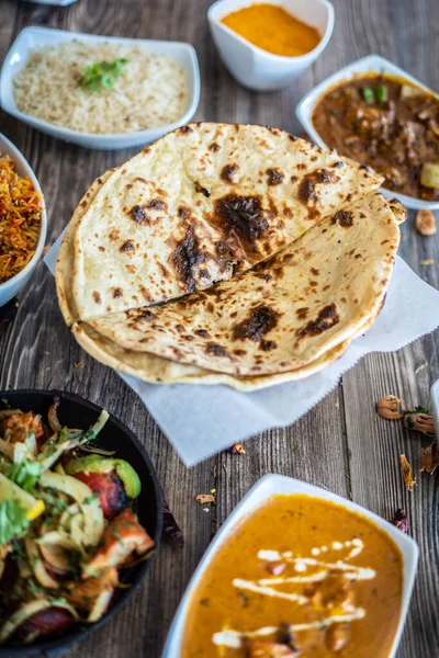 Yummy Healthy Tandoori Bread Indian Cuisine — Stock Photo, Image