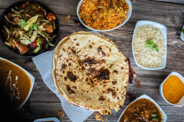 Yummy Healthy Tandoori Bread Indian Cuisine — Stock Photo, Image