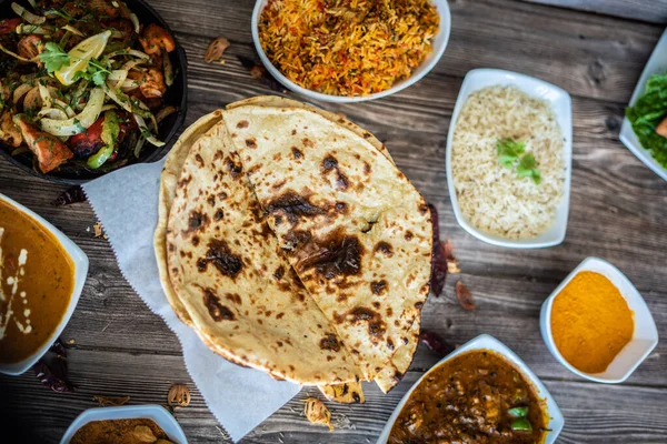 Smaskig Och Hälsosam Tandoori Bröd Indiskt Kök — Stockfoto