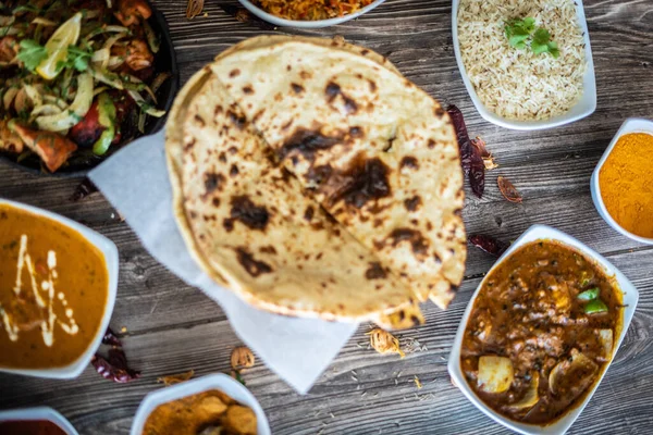 Lekker Gezond Tandoori Brood Indiase Keuken — Stockfoto