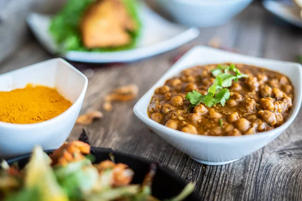 Köstliche Indische Restaurant Essen Platte — Stockfoto