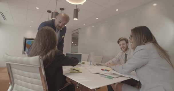 Office Employees Having Meeting — Stock Video