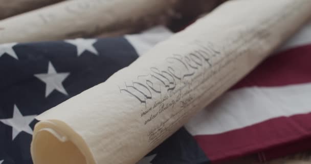 Constitution Flag United States America — Stock Video