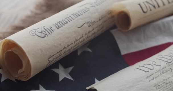 Constitution Flag United States America — Stock Video