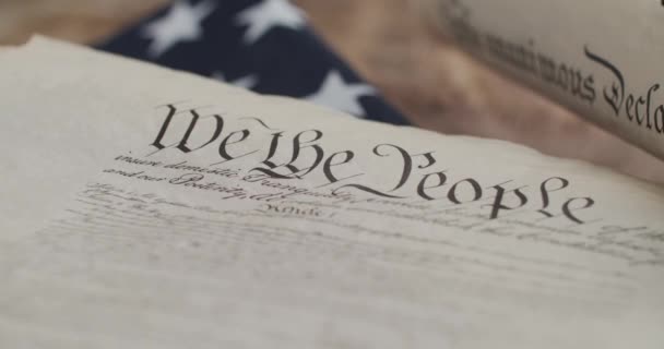 Constitution Drapeau Des États Unis Amérique — Video