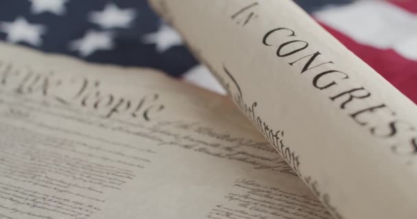 Constitution Drapeau Des États Unis Amérique — Video