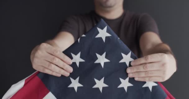 Amerika Birleşik Devletleri Anayasası Bayrağı — Stok video