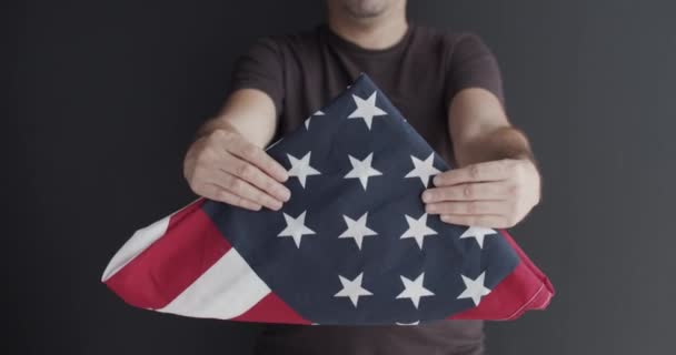 Constituição Bandeira Dos Estados Unidos América — Vídeo de Stock