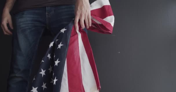 Constitution Flag United States America — Stock Video