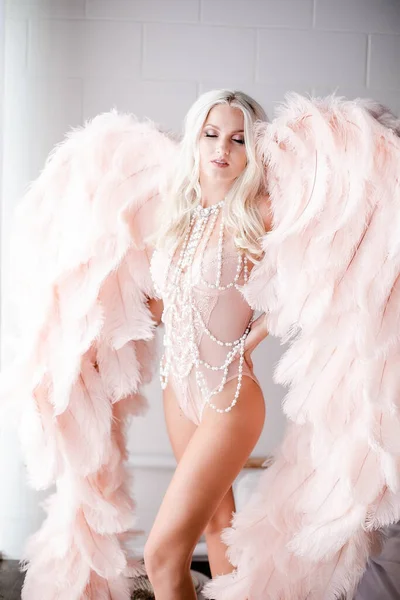 Sexy Woman Lingerie Wings — Stock Photo, Image