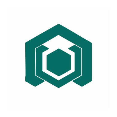 BM, NU, NV, UV, NOV, UON, VON 'un baş harfleri geometrik logo ve vektör simgesi