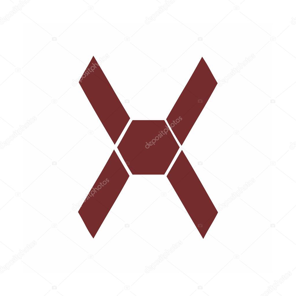 X, OX, XO initials geometric logo and vector icon