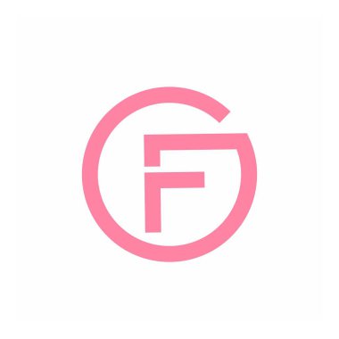 Geometrik logo ve vektör simgesinin baş harfleri GF, FG, OGF, GFO