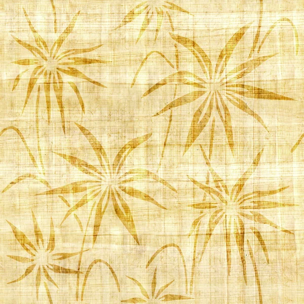 Decoratieve bloemmotief - papyrus texture - naadloze pagina — Stockfoto